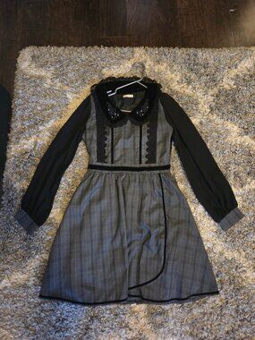 Axes Femme Dark Grey and Black One Piece Dress